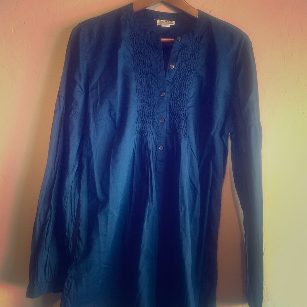 Converse tie-back blouse